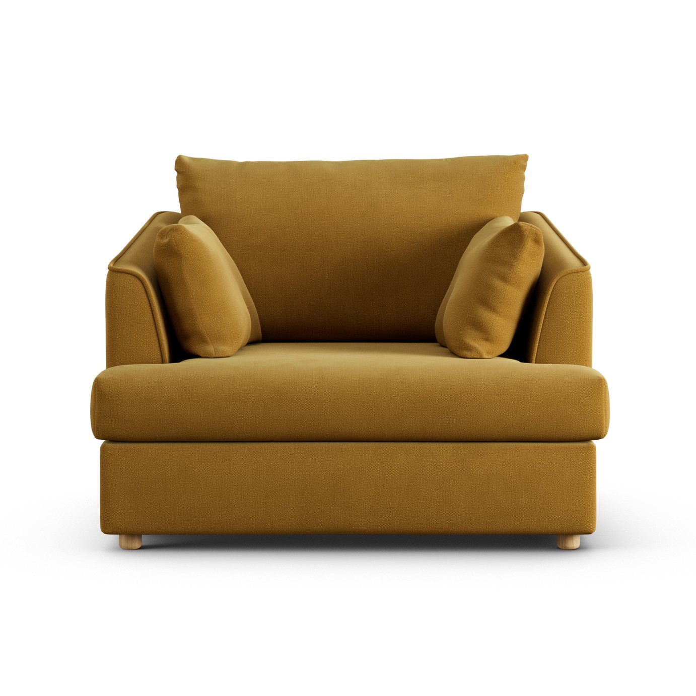 Habitat Holmfirth Fabric Cuddle Chair - Gold