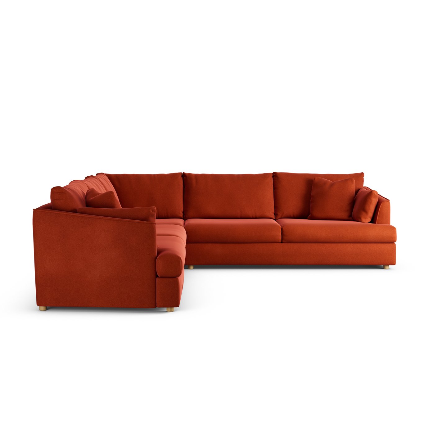 Habitat Holmfirth Reversible Corner Sofa - Burnt Orange
