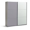 Habitat Holsted Large Grey Gloss &Mirror Sliding Wardrobe