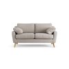 Habitat Ivor Fabric 2 Seater Sofa - Stone - Ash Leg