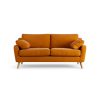 Habitat Ivor Fabric 3 Seater Sofa - Orange - Ash Leg