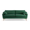 Habitat Ivor Fabric 4 Seater Sofa - Green - Ash Leg