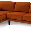 Habitat Jacob Velvet Left Hand Corner Sofa - Orange