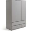 Habitat Jenson 3 Door 4 Drawer Wardrobe - Grey Gloss