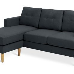 Habitat Joshua Fabric Reversible Chaise Corner Sofa-Charcoal