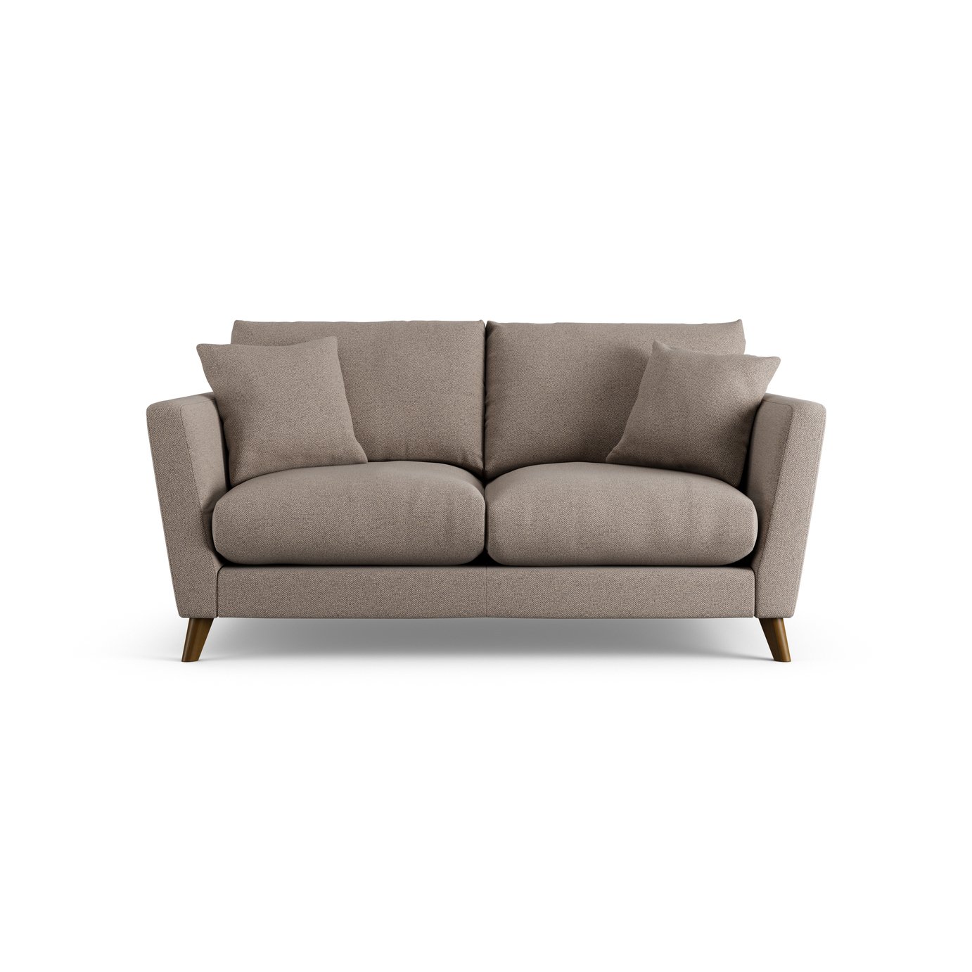 Habitat Lomond Fabric 2 Seater Sofa - Mocha - Dark Leg