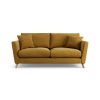 Habitat Lomond Fabric 3 Seater Sofa - Gold - Ash Leg