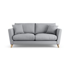 Habitat Lomond Fabric 3 Seater Sofa - Grey - Ash Leg