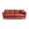 Habitat Lomond Fabric 4 Seater Sofa - Papaya - Ash Leg