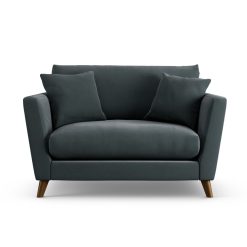 Habitat Lomond Fabric Cuddle Chair - Charcoal - Dark Leg