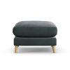 Habitat Lomond Fabric Footstool - Charcoal - Ash Leg