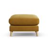 Habitat Lomond Fabric Footstool - Gold - Ash Leg