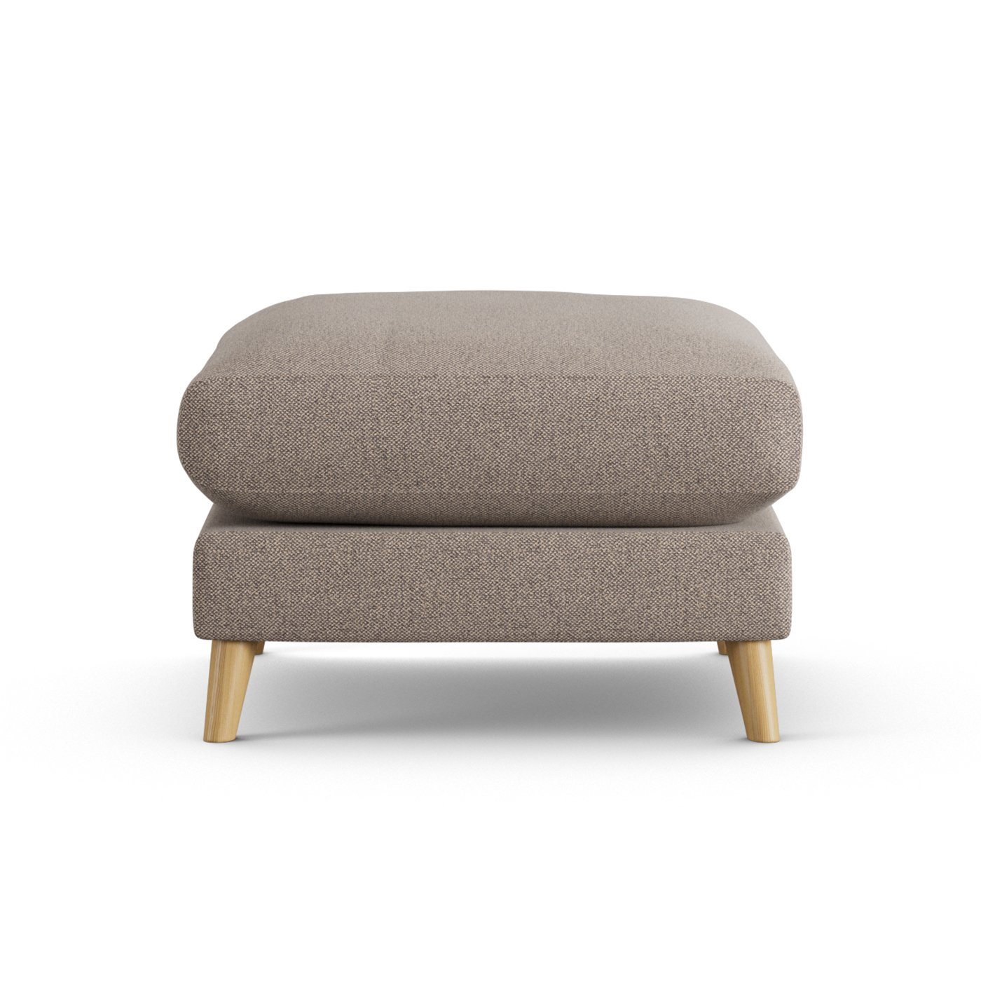 Habitat Lomond Fabric Footstool - Mocha - Ash Leg