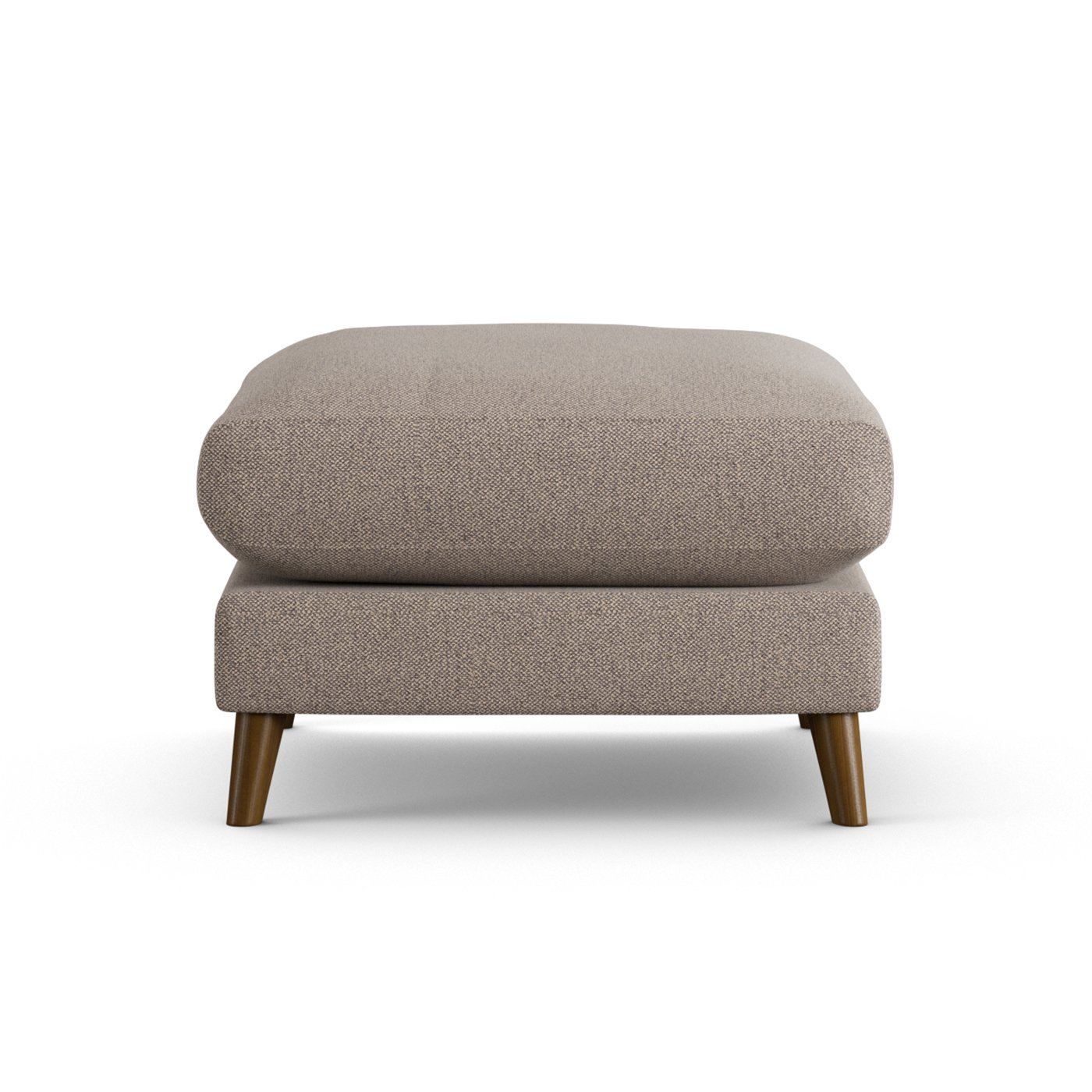 Habitat Lomond Fabric Footstool - Mocha - Dark Leg