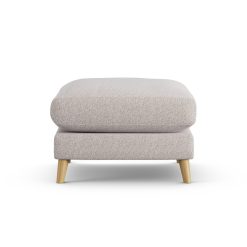 Habitat Lomond Fabric Footstool - Natural - Ash Leg