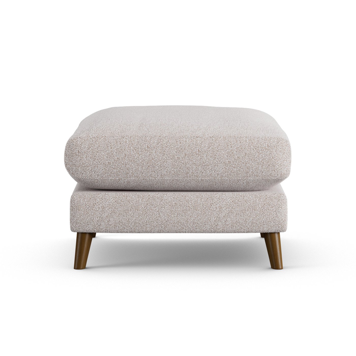 Habitat Lomond Fabric Footstool - Natural - Dark Leg