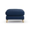 Habitat Lomond Fabric Footstool - Navy - Ash Leg