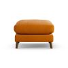 Habitat Lomond Fabric Footstool - Orange - Dark Leg