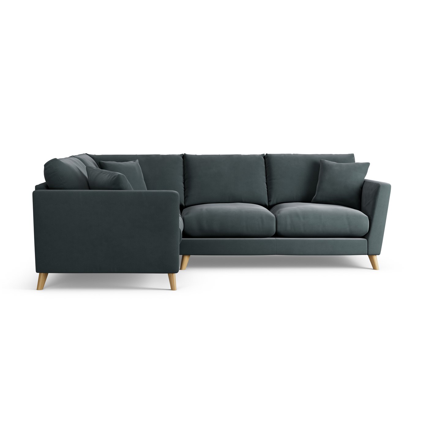 Habitat Lomond Left Hand Corner Sofa - Charcoal - Ash Leg