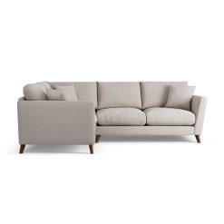 Habitat Lomond Left Hand Corner Sofa - Stone - Dark Leg