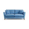 Habitat Lomond Velvet 3 Seater Sofa - Sky Blue - Dark Leg