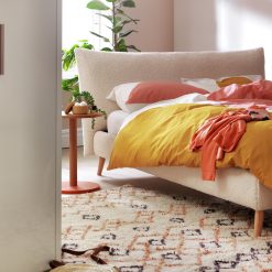 Habitat Marshmallow Double Fabric Bed Frame - White Boucle