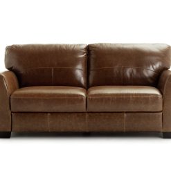 Habitat Milford Leather 3 Seater Sofa - Tan