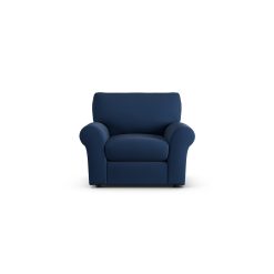 Habitat Molton Fabric Armchair - Navy - Black Leg
