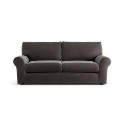 Habitat Molton Velvet 3 Seater Sofa - Grey