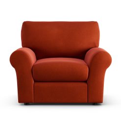 Habitat Molton Velvet Armchair - Burnt Orange