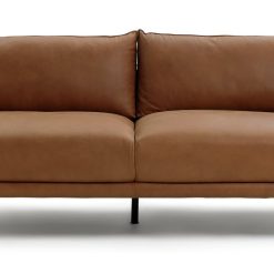 Habitat Moore Leather 3 Seater Sofa - Tan