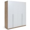 Habitat Munich 4 Door 3 Drawer Wardrobe - White & Oak