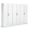 Habitat Munich Panelled 6 Door Wardrobe - White