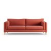 Habitat Newington Fabric 4 Seater Sofa - Papaya - Ash Leg