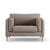 Habitat Newington Fabric Cuddle Chair - Mocha - Ash Leg