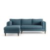 Habitat Newington Left Hand Corner Sofa - Blue - Dark Leg