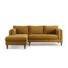 Habitat Newington Left Hand Corner Sofa - Gold - Dark Leg