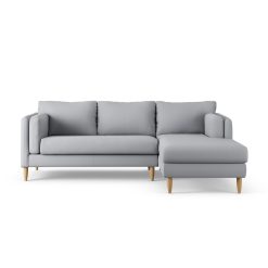 Habitat Newington Right Hand Corner Sofa - Grey -Ash Leg