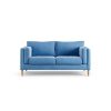 Habitat Newington Velvet 2 Seater Sofa -Sky Bl ue - Ash Leg