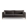 Habitat Newington Velvet 4 Seater Sofa - Grey - Dark Leg