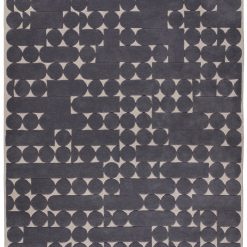 Habitat Penrose Geometric Grey Wool Flatweave Rug -240x170cm