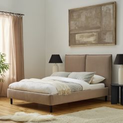 Habitat Rigby Double Velvet Bed Frame - Taupe