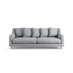Habitat Swift Fabric 3 Seater Sofa - Grey - Ash Leg