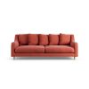 Habitat Swift Fabric 3 Seater Sofa - Papaya - Ash Leg