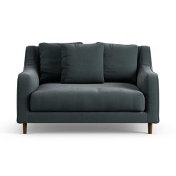 Habitat Swift Fabric Cuddle Chair - Charcoal - Dark Leg