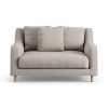Habitat Swift Fabric Cuddle Chair - Stone - Ash Leg