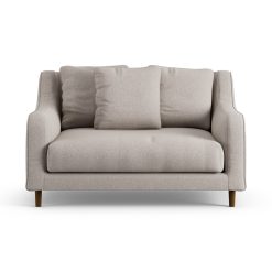 Habitat Swift Fabric Cuddle Chair - Stone - Dark Leg
