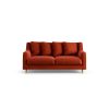 Habitat Swift Velvet 2 Seater Sofa - Burnt Orange - Ash Leg