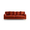 Habitat Swift Velvet 3 Seater Sofa - Burnt Orange - Ash Leg