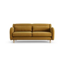 Habitat Turnmill Fabric 2 Seater Sofa - Gold - Ash Leg